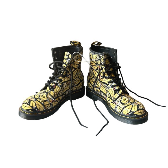 Dr. Martens 1460W Butterfly Print Boots Women's US 6 UK 4 Combat Boots - Picture 9 of 10